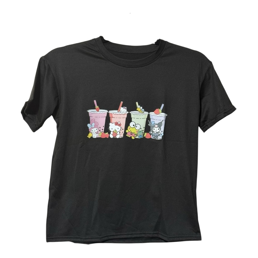 Sanrio character Kids Black Graphic T-Shirt size 8-10